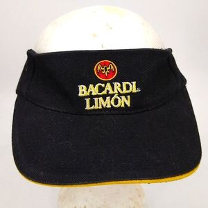 Bacardi Limon Black Adjustable Strapback Visor Hat Cap